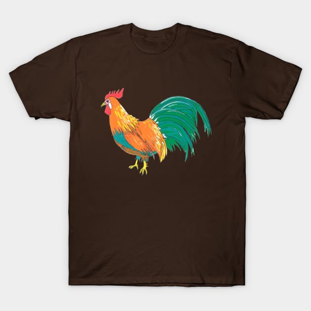 The Rooster T-Shirt by DoodlesAndStuff